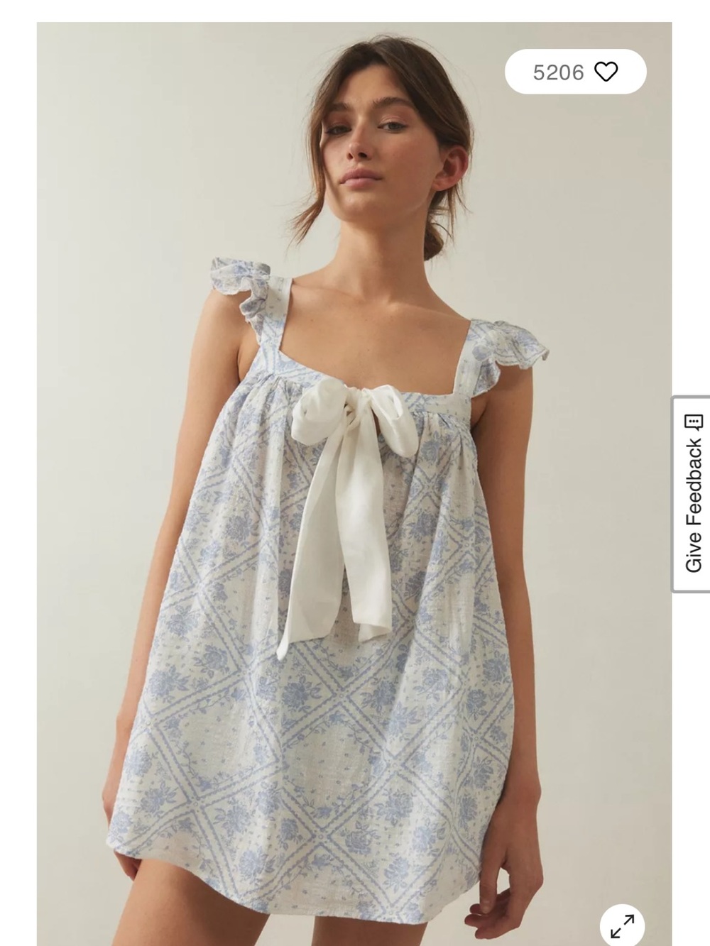 Urban Outfitters Blue and White Floral Mini Dress